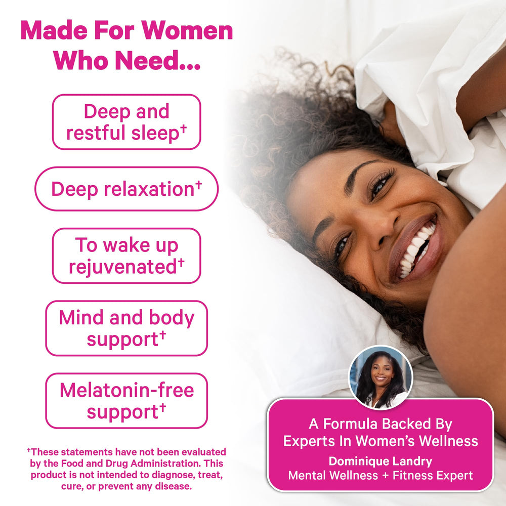 Pink Stork Lemon Balm ingredient highlighting natural relaxation support.