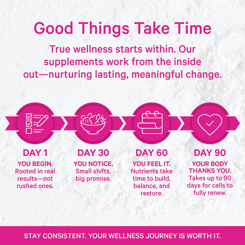 Capsules on wood background from Pink Stork Myo-Inositol for everyday balance.