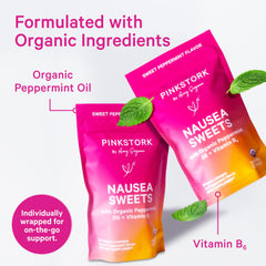 Pink Stork Vitamin B6 boost label highlights added support.