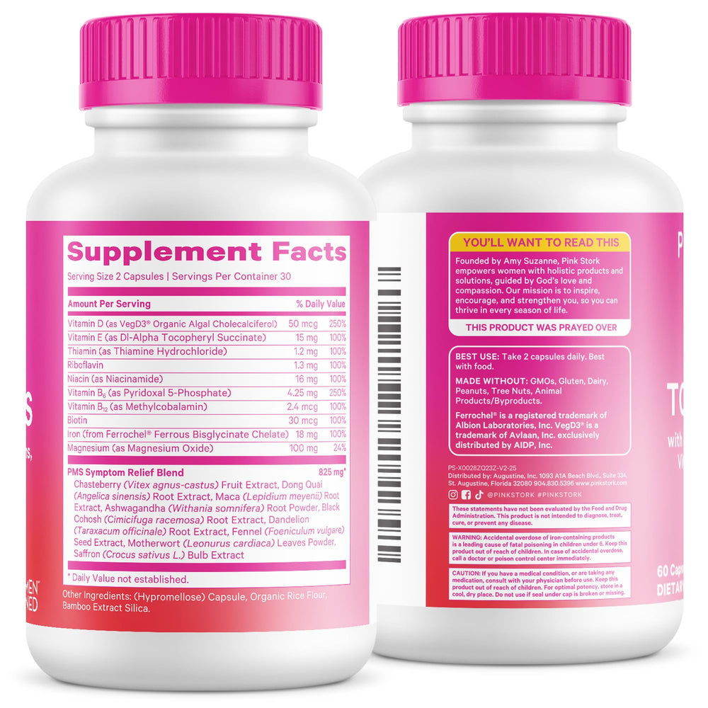 Woman enjoying a calm day with Pink Stork PMS, potential mood and energy support.