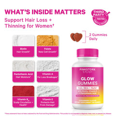 Pink Stork Total Glow Gummies berry flavor ready for simple daily vitamins.