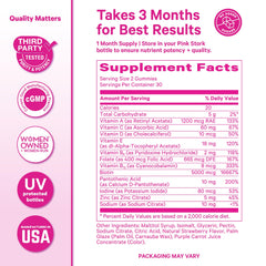 Pink Stork Total Glow Gummies vegan-friendly formula supports beauty nutrition.