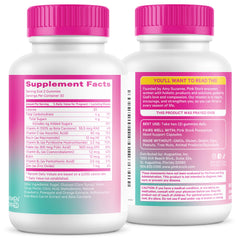 Pink Stork logo on packaging highlighting a women owned brand