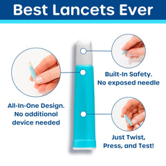 Pip V1 blue safety lancets 30G for comfortable fingersticks