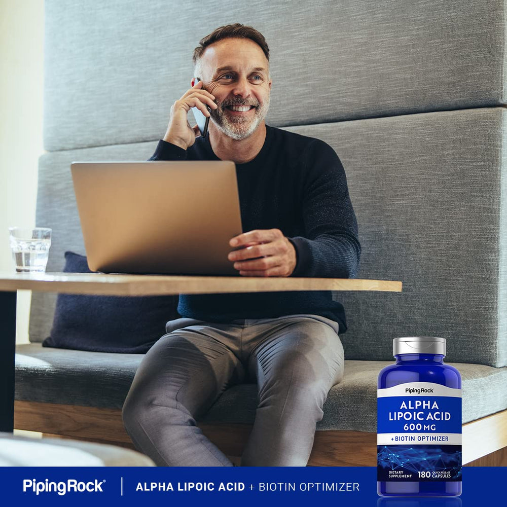 Piping Rock Alpha Lipoic Acid 600mg packaging close-up for informed purchase