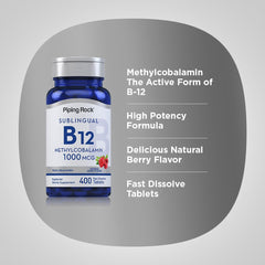 Piping Rock berry-flavored sublingual tablet close-up.