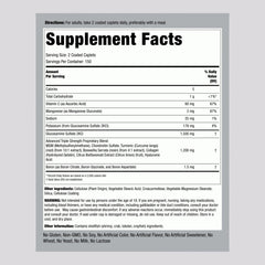Piping Rock glucosamine chondroitin msm turmeric capsules closeup for easy daily dosing.