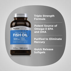 Piping Rock lab-tested quality label on omega-3 product.