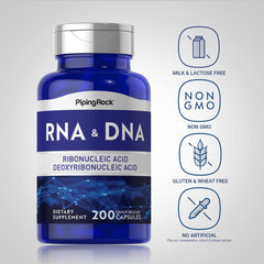 Piping Rock RNA DNA capsules ready for easy daily quick-release intake.