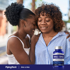 Piping Rock RNA DNA supplement packaging backs details and branding.