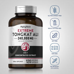 Piping Rock Tongkat Ali capsules arranged for easy daily use
