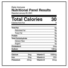 PIQUE Daily Radiance elderberry juice close-up highlighting per packet content