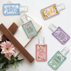 Piuaeue 50-piece Christian hand sanitizers collection ideal for events