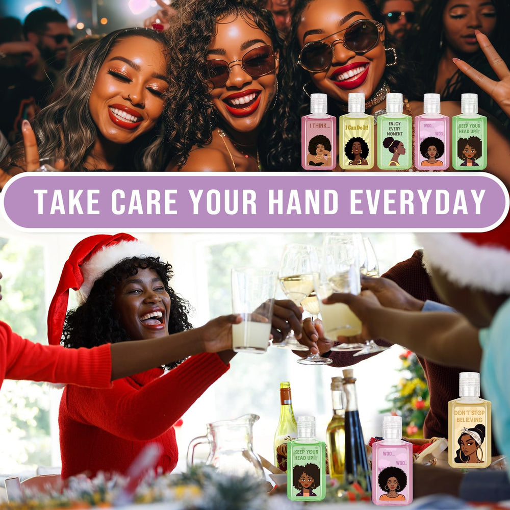 Piuaeue Black Girl mini sanitizer design 04 – lightweight 1-oz bottle for bags