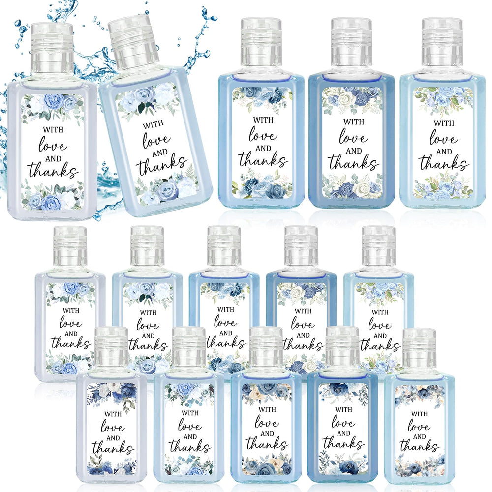Piuaeue blue flower mini hand sanitizer bulk pack for wedding favors