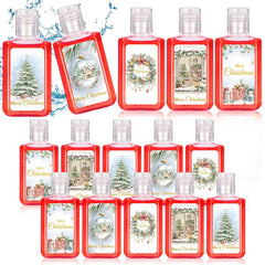Piuaeue Christmas hand sanitizer in wreath-pattern bottle for stocking stuffers