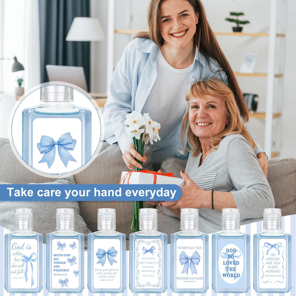 Compact Piuaeue hand sanitizer on a dresser as decor.