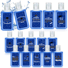 Piuaeue graduation mini hand sanitizer blue design useful as a guest party favor