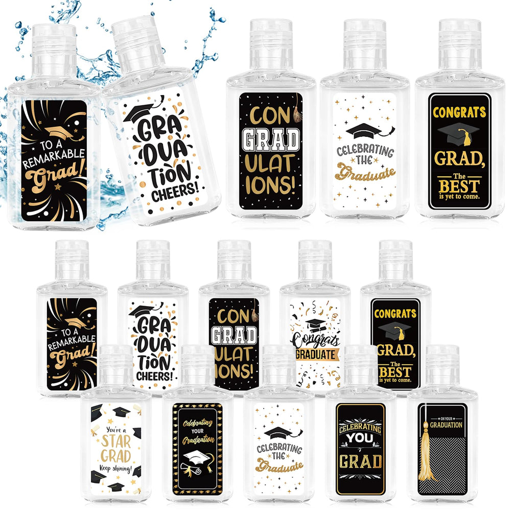 Piuaeue graduation mini hand sanitizer with cap design, a convenient party favor.