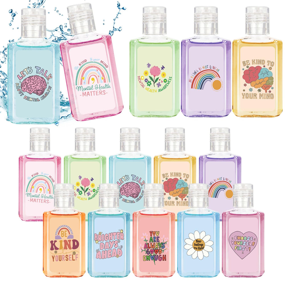 Piuaeue mental health hand sanitizer with quote designs for daily encouragement.