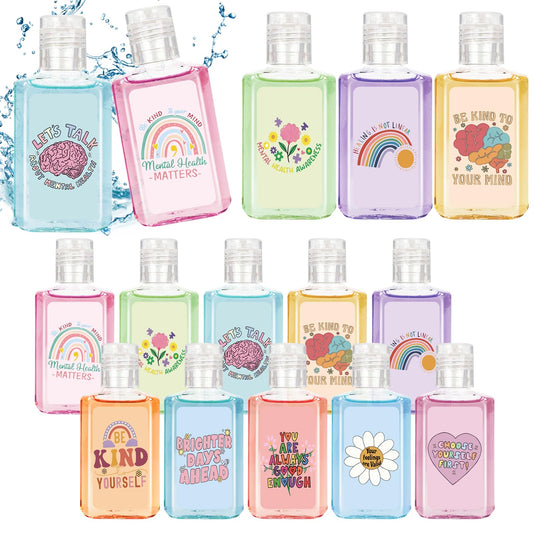 Piuaeue mental health hand sanitizer with quote designs for daily encouragement.