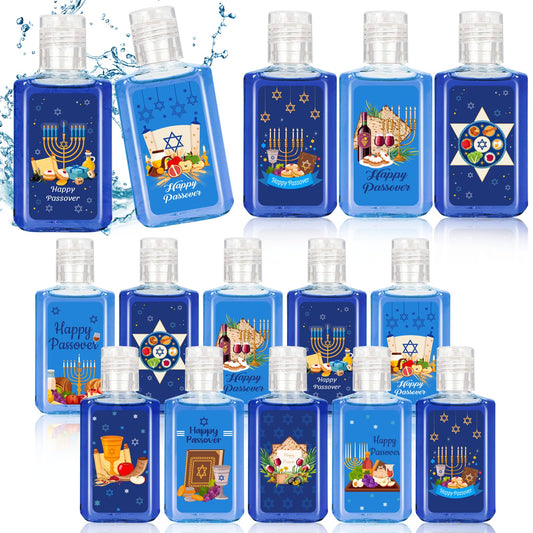 Piuaeue Passover mini hand sanitizer with blue packaging for a sacred festive atmosphere.