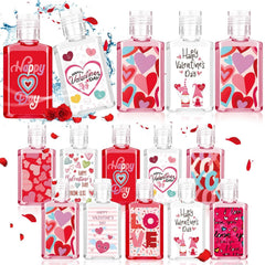 Piuaeue Valentines mini hand sanitizer bottle pour for on-the-go cleaning.