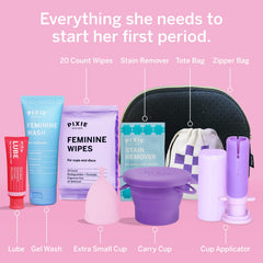 Pixie Cup applicator close‑up for easy insertion and control