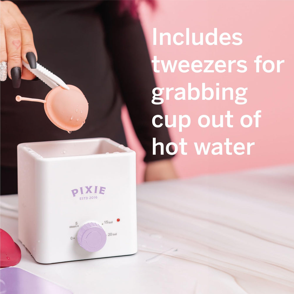 Pixie Cup boiler dorm-room use for discreet sterilization.