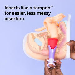 Pixie Cup two-cup bundle shows 4 and 6 tampon capacity.