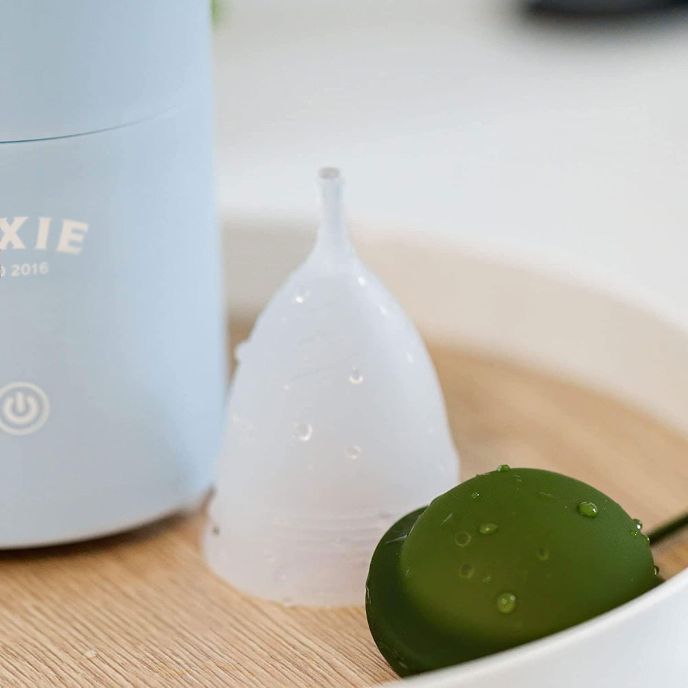 Pixie Cup packaging shows compact inclusion for easy setup and storage.