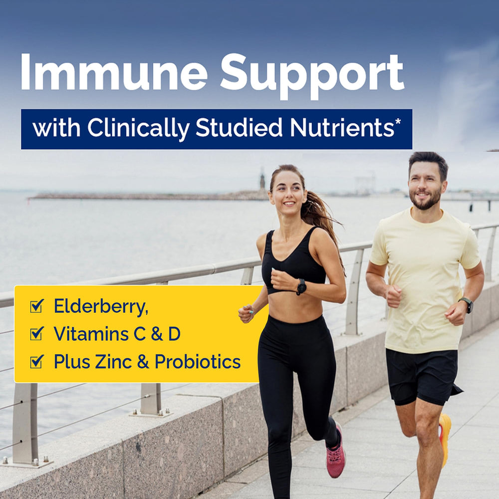 Planet 3 vitamin packs highlighting immune-support ingredients like vitamin D, C and zinc.