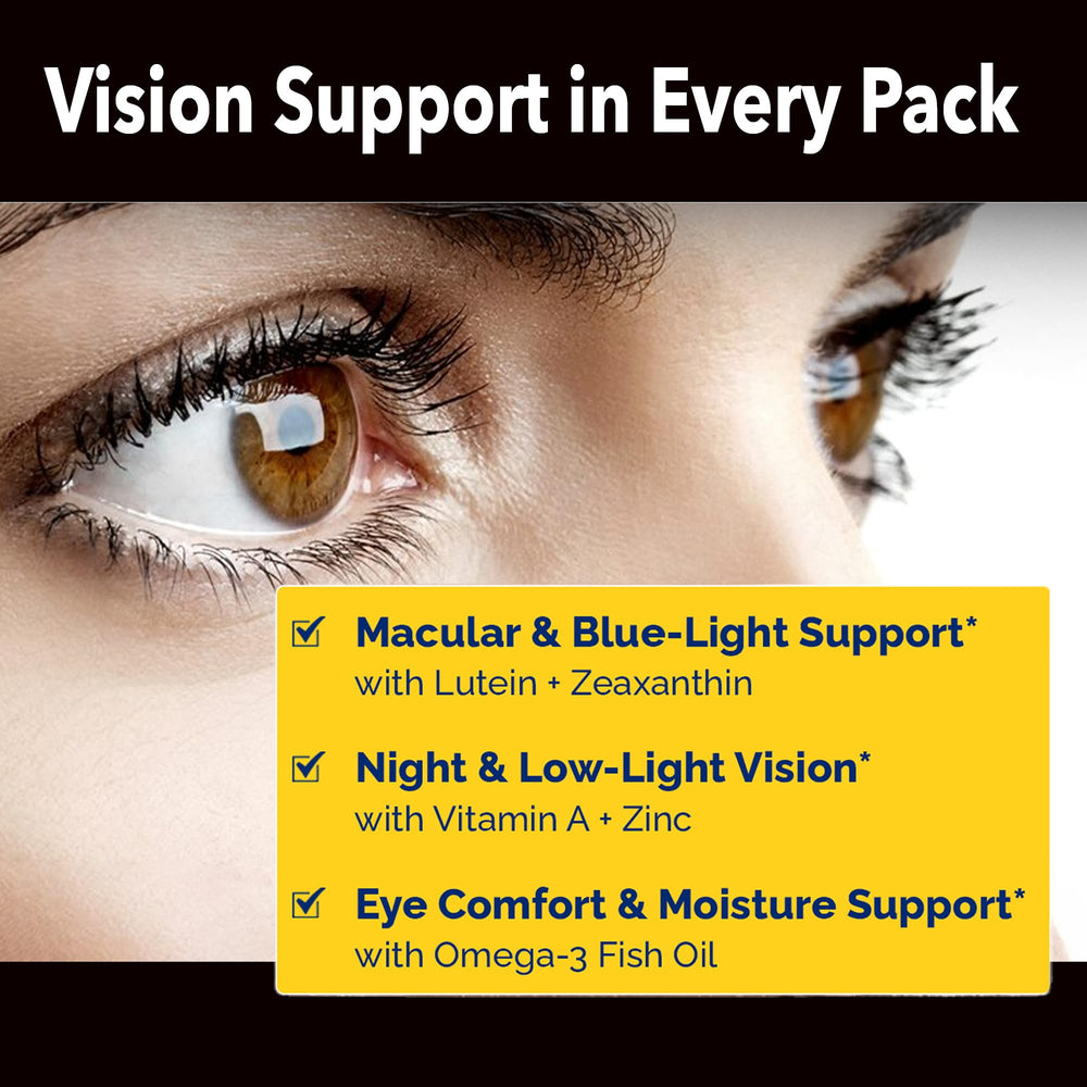 Planet 3 lutein and zeaxanthin support eye health during screen time.
