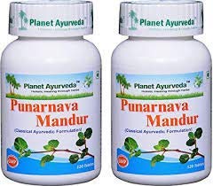 Planet Ayurveda Punarnava Mandur in-use image, handy for on-the-go wellness support.