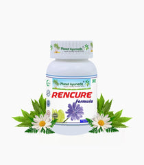 Planet Ayurveda Rencure Formula bottle promotes daily plant-based wellness and vitality