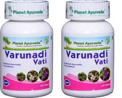 Planet Ayurveda Varunadi Vati bottle front displaying urinary comfort tablets.