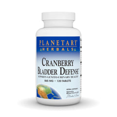 Planetary Herbals Cranberry Bladder Defense bottle front showing branding and genito-urinary support potential