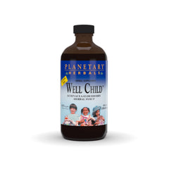 Planetary Herbals Well Child bottle with kid-friendly label supports seasonal wellness.