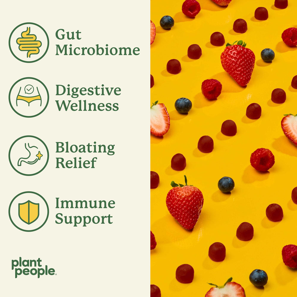 Artichoke leaf extract visual component in Plant People WonderBiome gummies for digestion