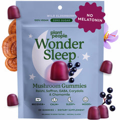 Plant People WonderSleep bottle front shows melatonin-free sleep support.