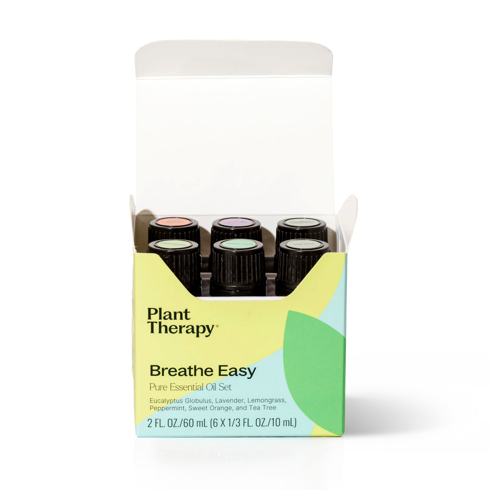 Plant Therapy Breathe Easy diffuser room setup for calming scents in living spaces.
