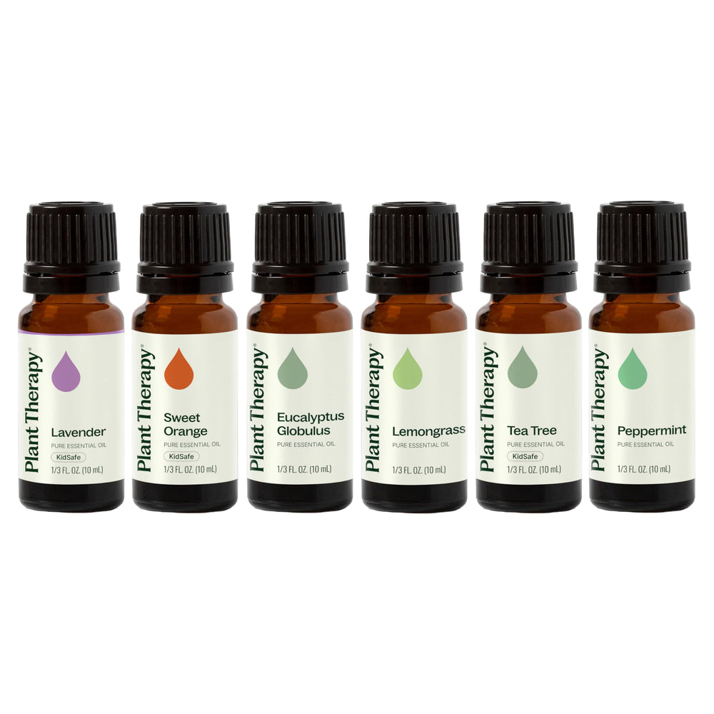 Plant Therapy Breathe Easy Lavender bottle with calming aroma for relaxation.