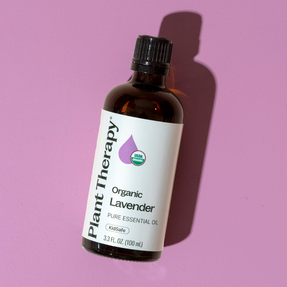 Plant Therapy lavender oil packaging emphasizes quality and affordable pricing