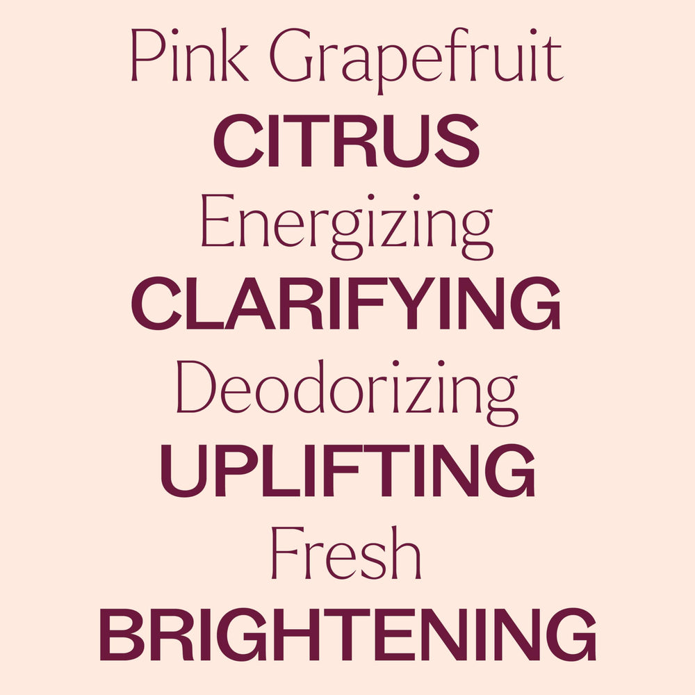 Plant Therapy Pink Grapefruit peel image highlighting cold-pressed origin and natural aroma.