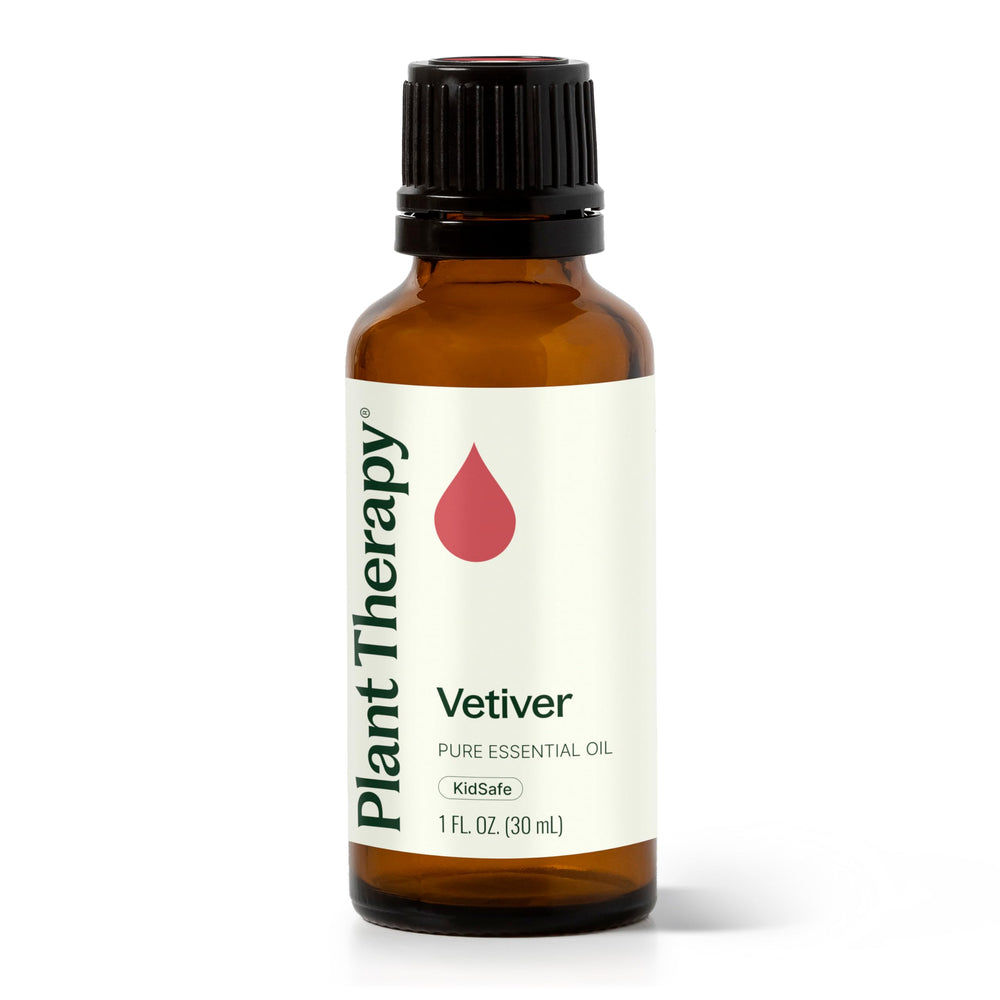 Plant Therapy Vetiver oil 30ml bottle for relaxing aromatherapy and sleep support