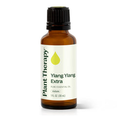Plant Therapy Ylang Ylang Extra bottle—pure aroma for mood support.