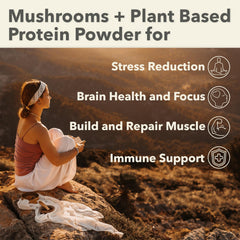 PlantFusion brain-boost ingredients close-up featuring lion’s mane and cordyceps.