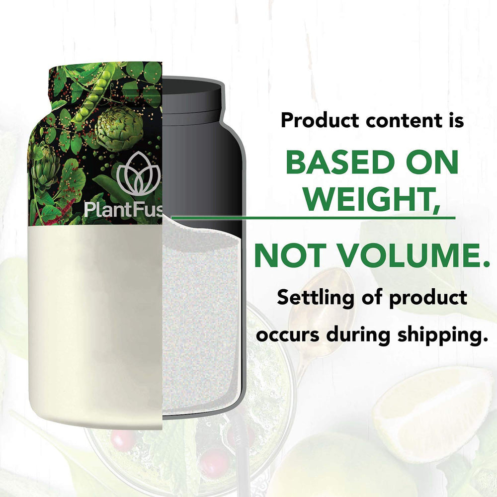 PlantFusion third-party testing badge on packaging.