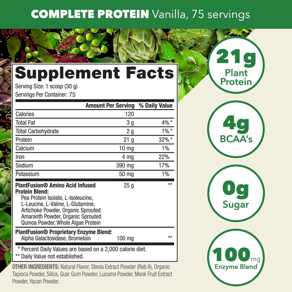 PlantFusion vegan protein with BCAAs and glutamine for recovery