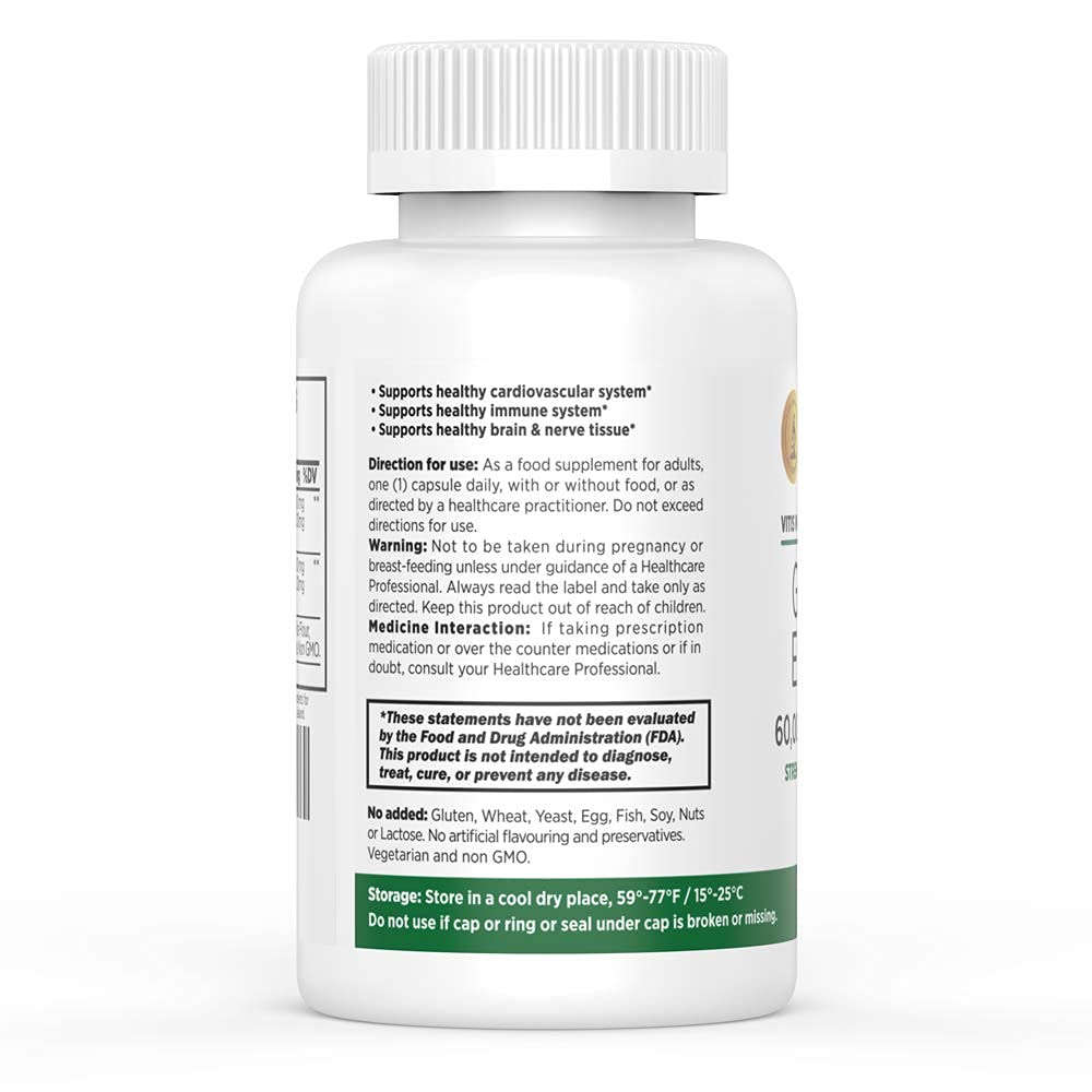 60 vegan capsules per bottle for easy daily use